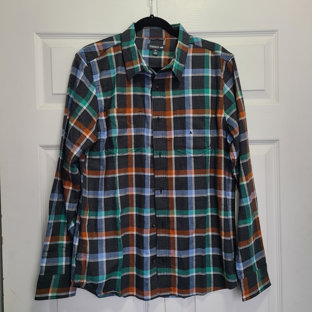 Toad&Co Plaid Button Down‎ Shirt NWOT Flannagan Organic Cotton MENS M